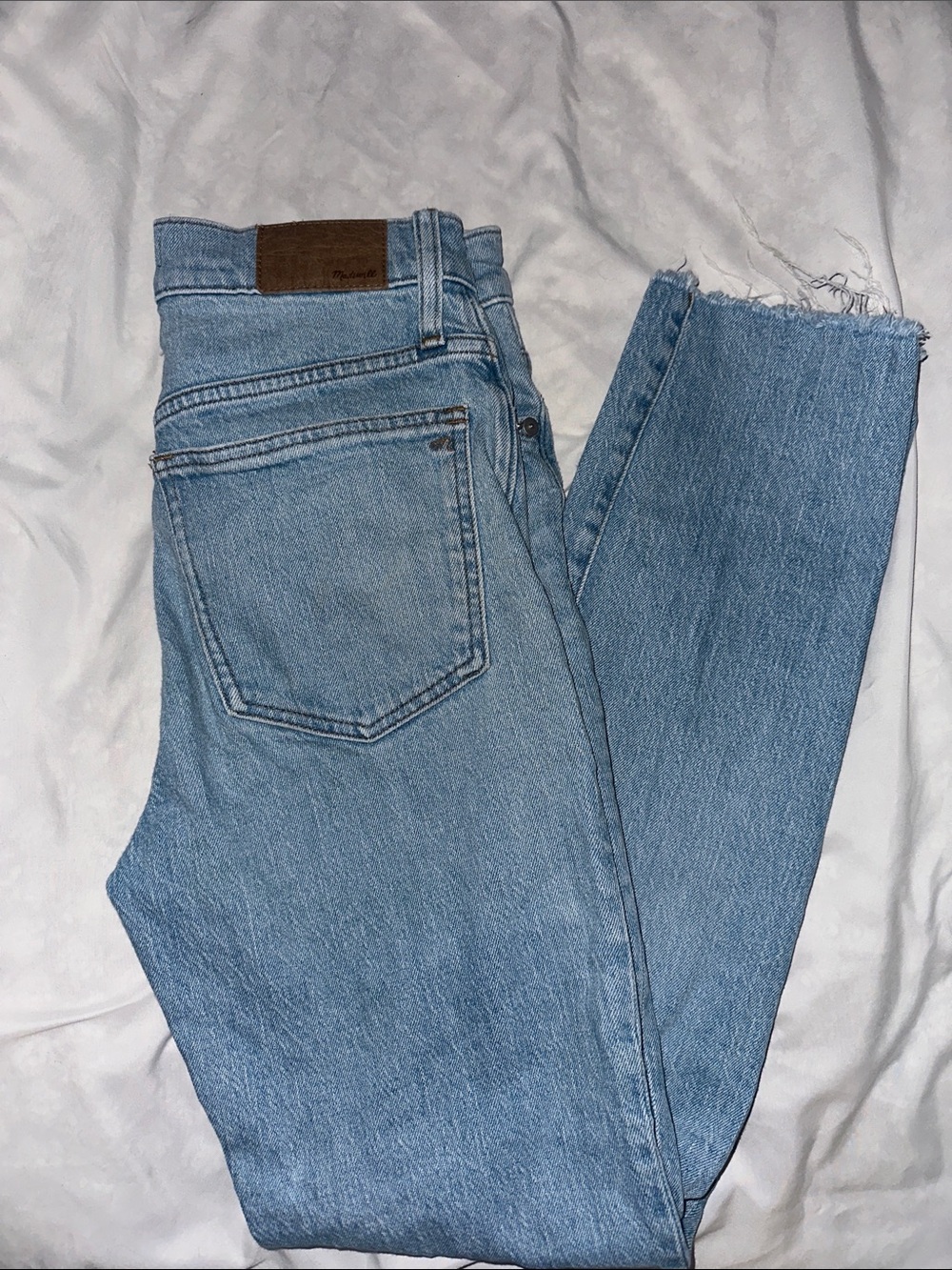 Light Blue Women's High-Rise Straight Jeans